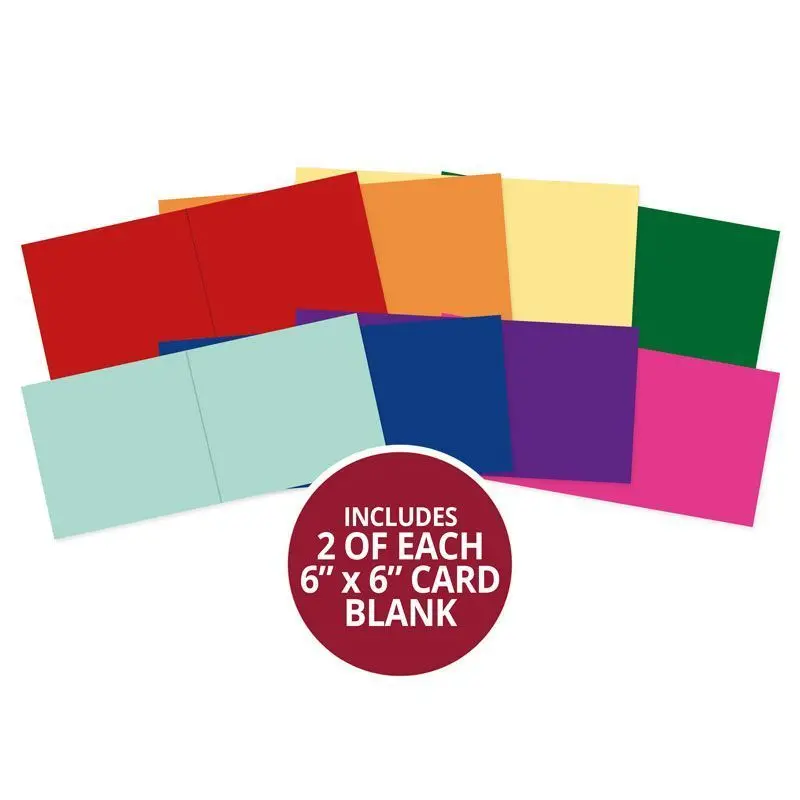 Rainbow Brights Pre-Scored Card Blanks - 6" X 6" 1