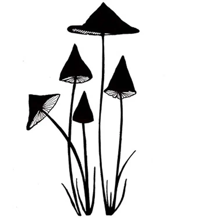 Lavinia Stamp - Slender Mushrooms Miniature 1