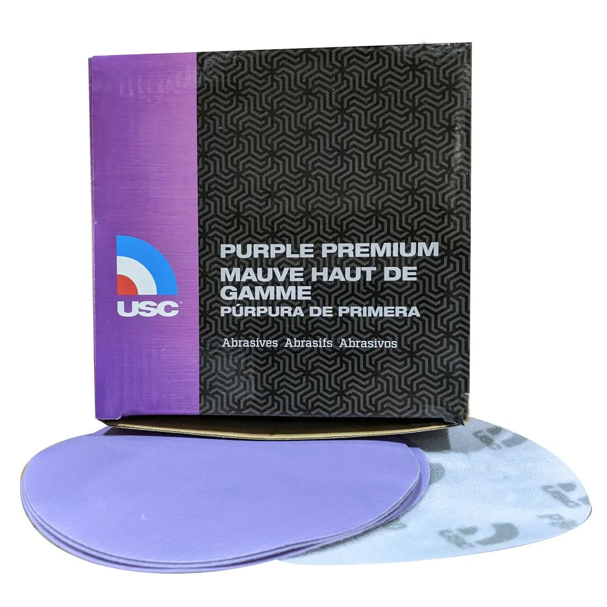 Usc® Purple Premium 6" Hook & Loop Sandpaper 1