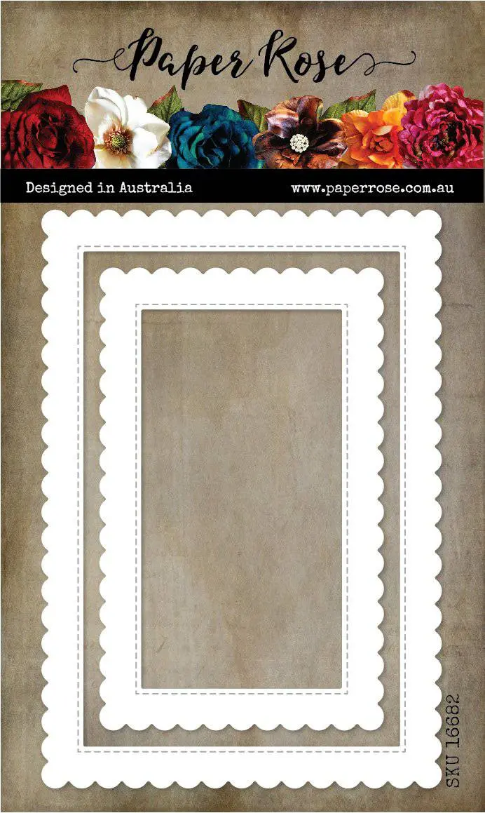 Scalloped Rectangle Frames Metal Cutting Die 16682 1