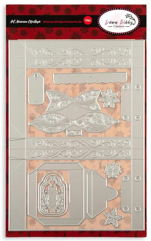 Art Nouveau. Christmas Gift Bag & Accessories Die 1