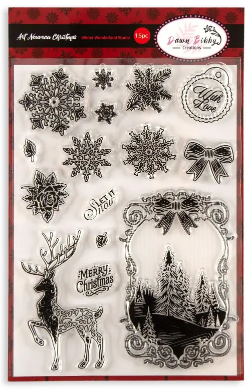Art Nouveau. Winter Wonderland Stamp 1