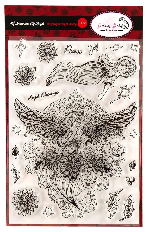 Art Nouveau. Holy Night Angel Stamp 1
