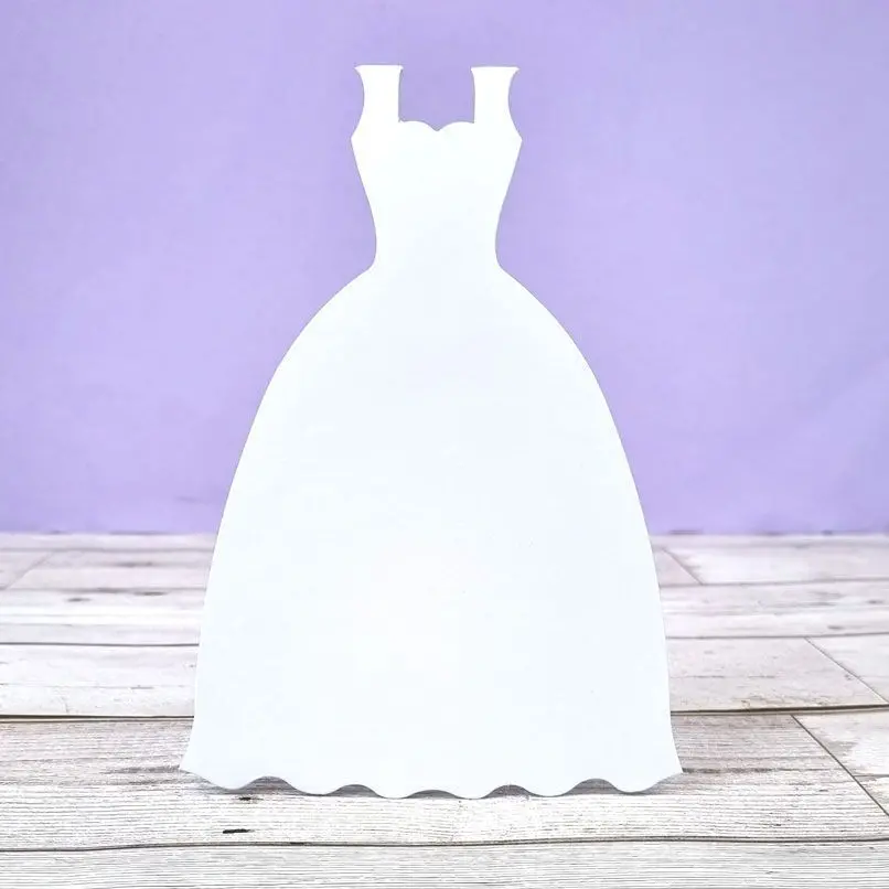 Luxury Shaped Card Blanks & Envelopes - Dress 1