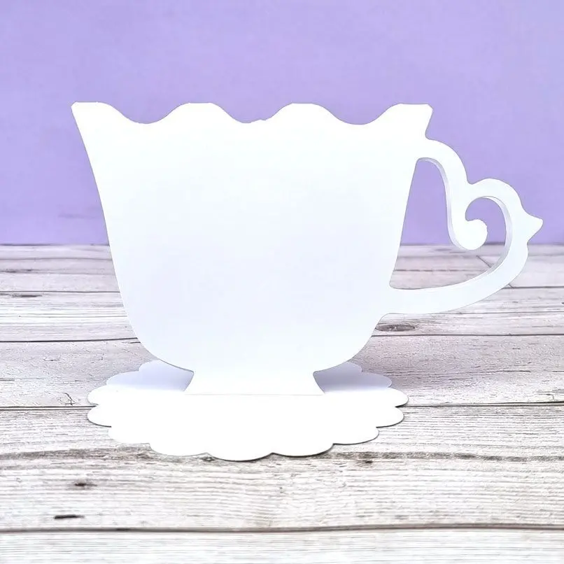 Luxury Shaped Card Blanks & Envelopes - Teacup 1