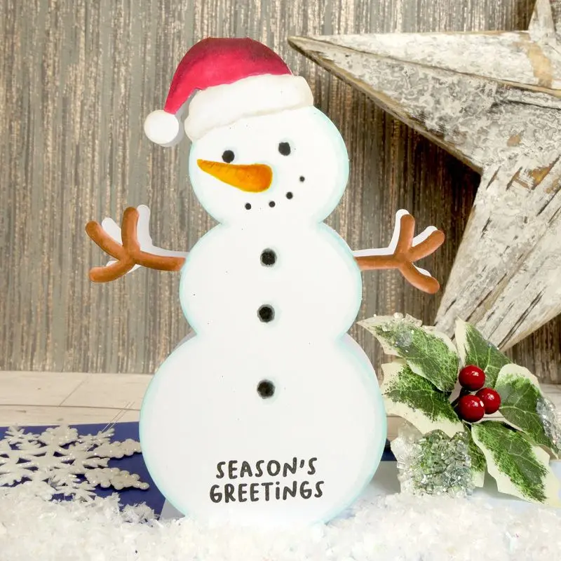 Luxury Shaped Card Blanks & Envelopes - Snowman 2