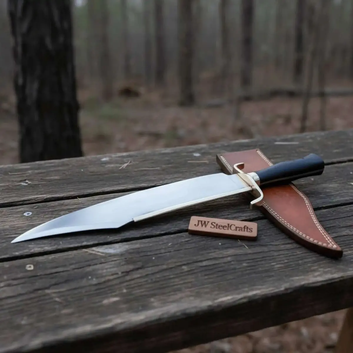 Sheffield Clip Point Bowie Knife Brass Spine Damascus Or Polished Blade Exotic Handle 1