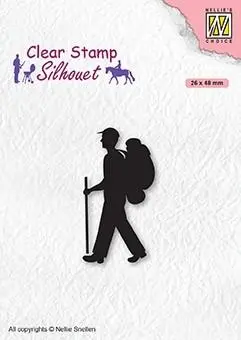 Clear Stamp Silhouette Men-Things Backpacker 1