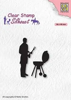 Clear Stamp Silhouette Men-Things Barbecue 1