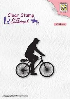 Clear Stamp Silhouette Men-Things Cyclist 1