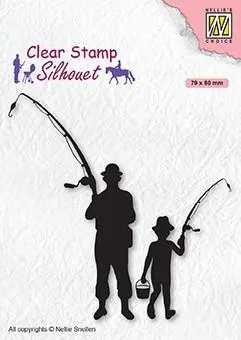 Clear Stamp Silhouette Men-Things Fishermen 1