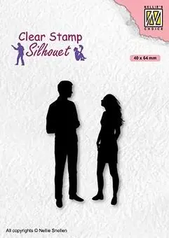 Nellie's Choice Clear Stamp Silhouette Teenagers Series A Date 1