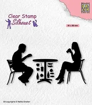 Nellie's Choice Clear Stamp Silhouette Teenagers Series Terrace 1