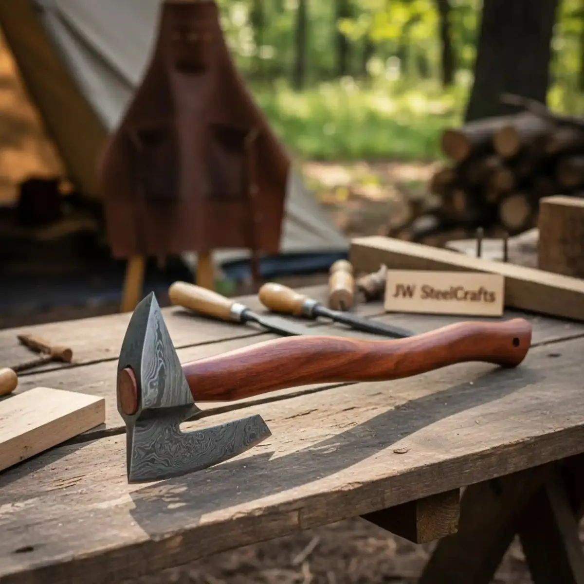 Single-Bit Angular Bearded Axe With Rear Notch 1