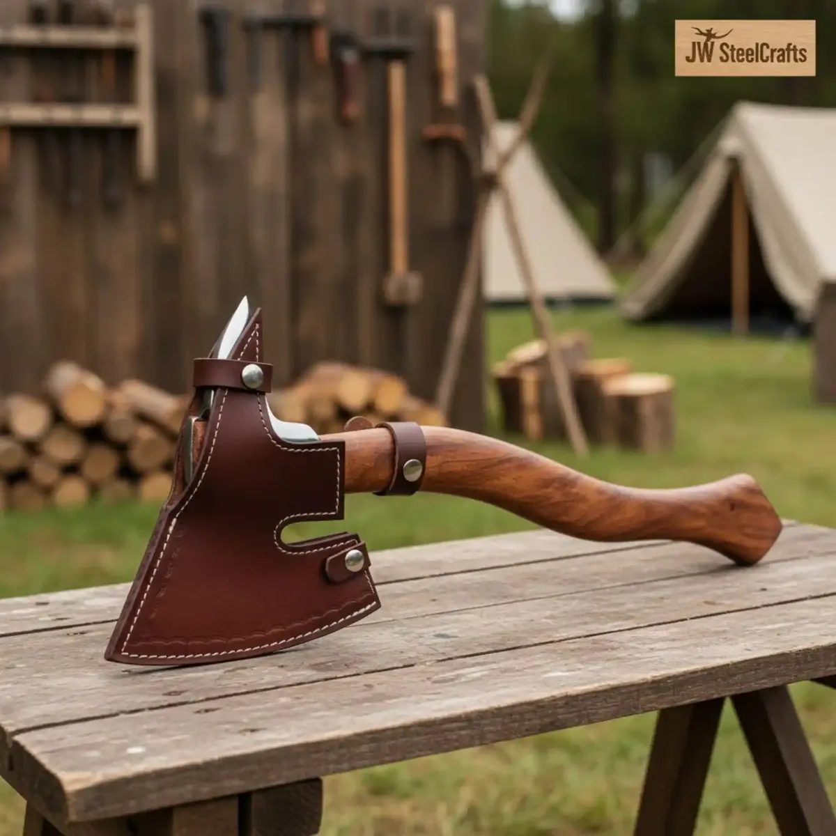 Single-Bit Angular Bearded Axe With Rear Notch 2