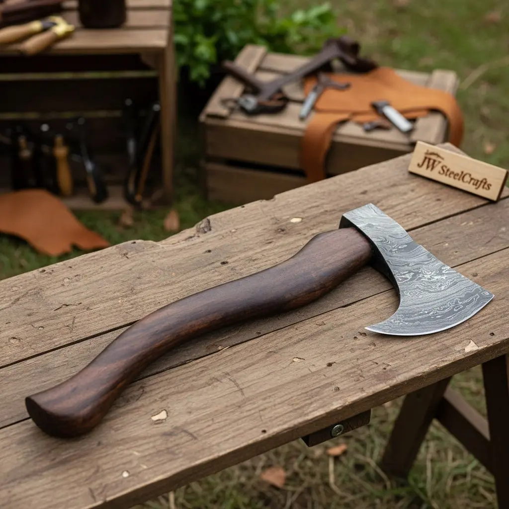 Single-Bit Bushcraft Hatchet With Crescent Edge 1