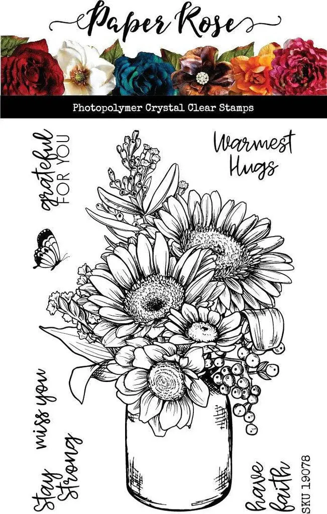 Sketchy Floral - Handpicked Bouquet 4X6" Clear Stamp Set 19078 1