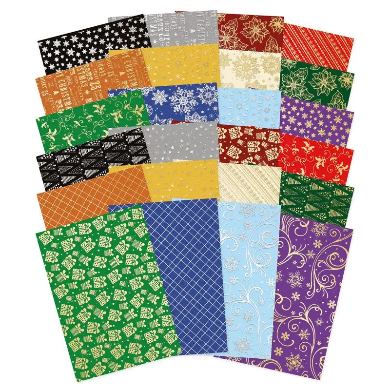 Christmas Stickables A5 Self-Adhesive Foiled Papers 1