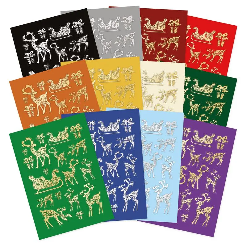 Christmas Stickables Self Adhesive Foiled Reindeer 1