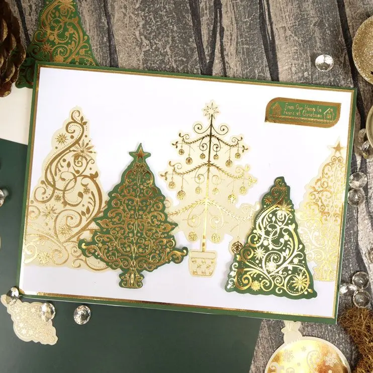 Christmas Stickables Self Adhesive Foiled Christmas Trees 2