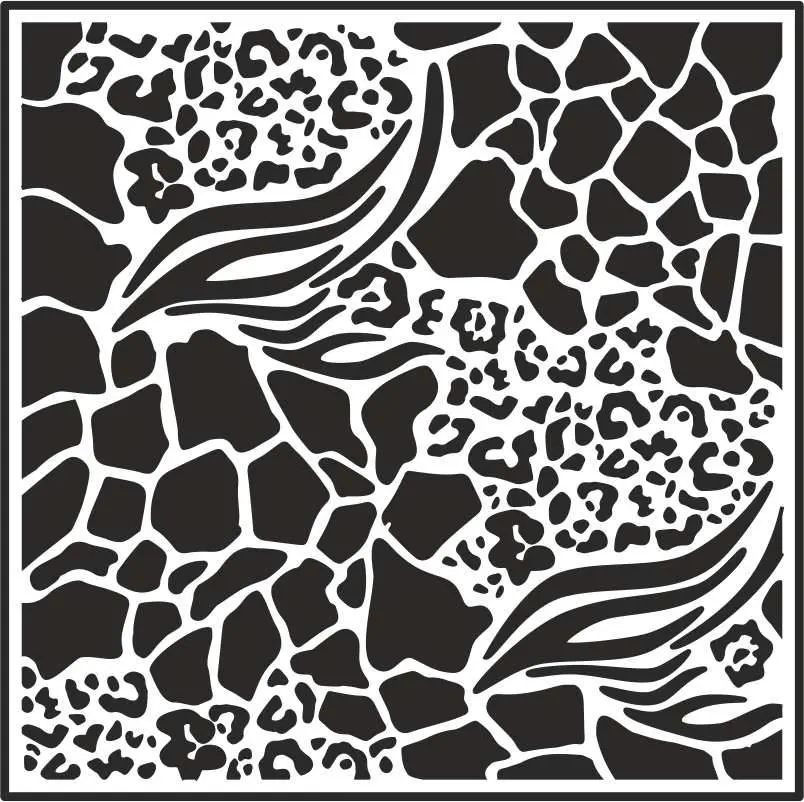 Sue Wilson Animal Prints 7 In X 7 In  Stencil 1
