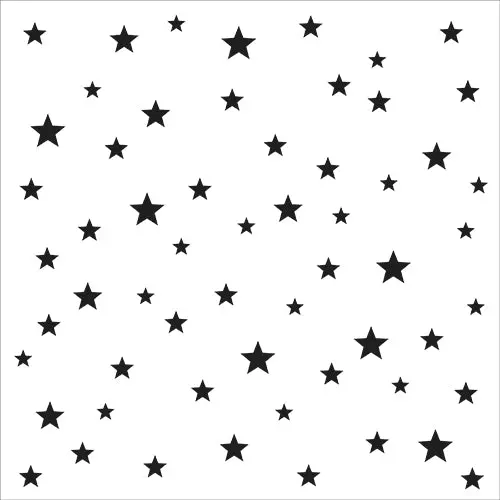 The Crafters Workshop 6X6 Stencil Starry Stars 1