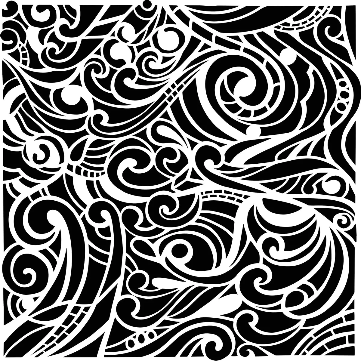 The Crafters Workshop 6X6 Stencil Swooshes 1