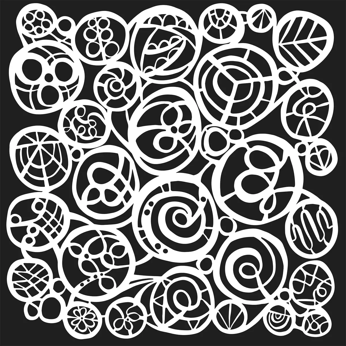 The Crafters Workshop 6X6 Stencil Circle Fest 1