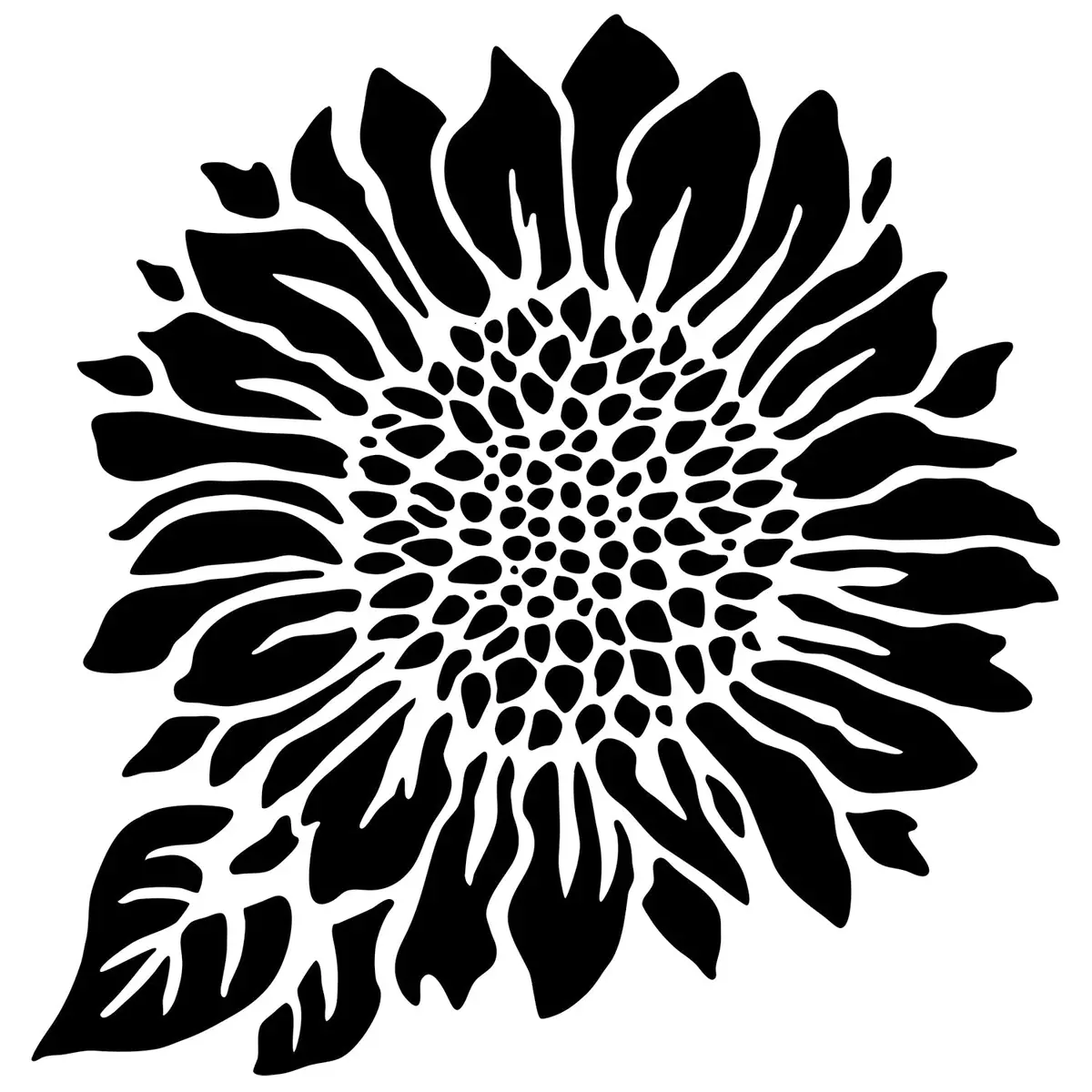 The Crafters Workshop 6X6 Stencil Joyful Sunflower 1