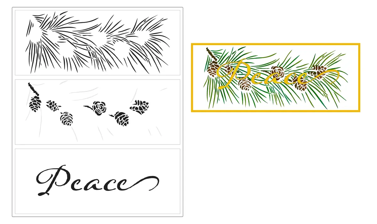 The Crafters Workshop Slimline Layered Pinecone Branch 1