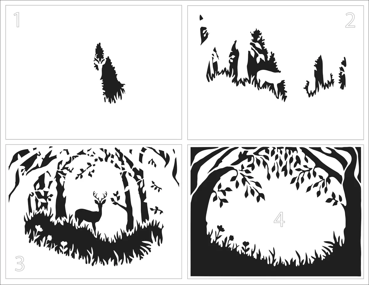 The Crafters Workshop A2 Layered Forest Scene 1