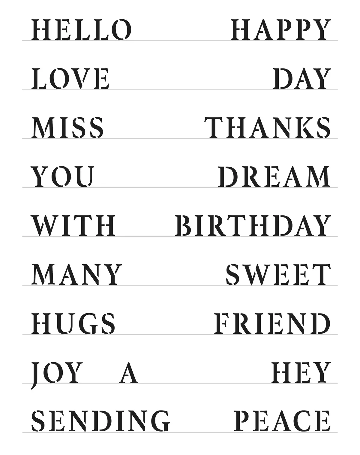 The Crafters Workshop Full Sheet Of Good Words 1