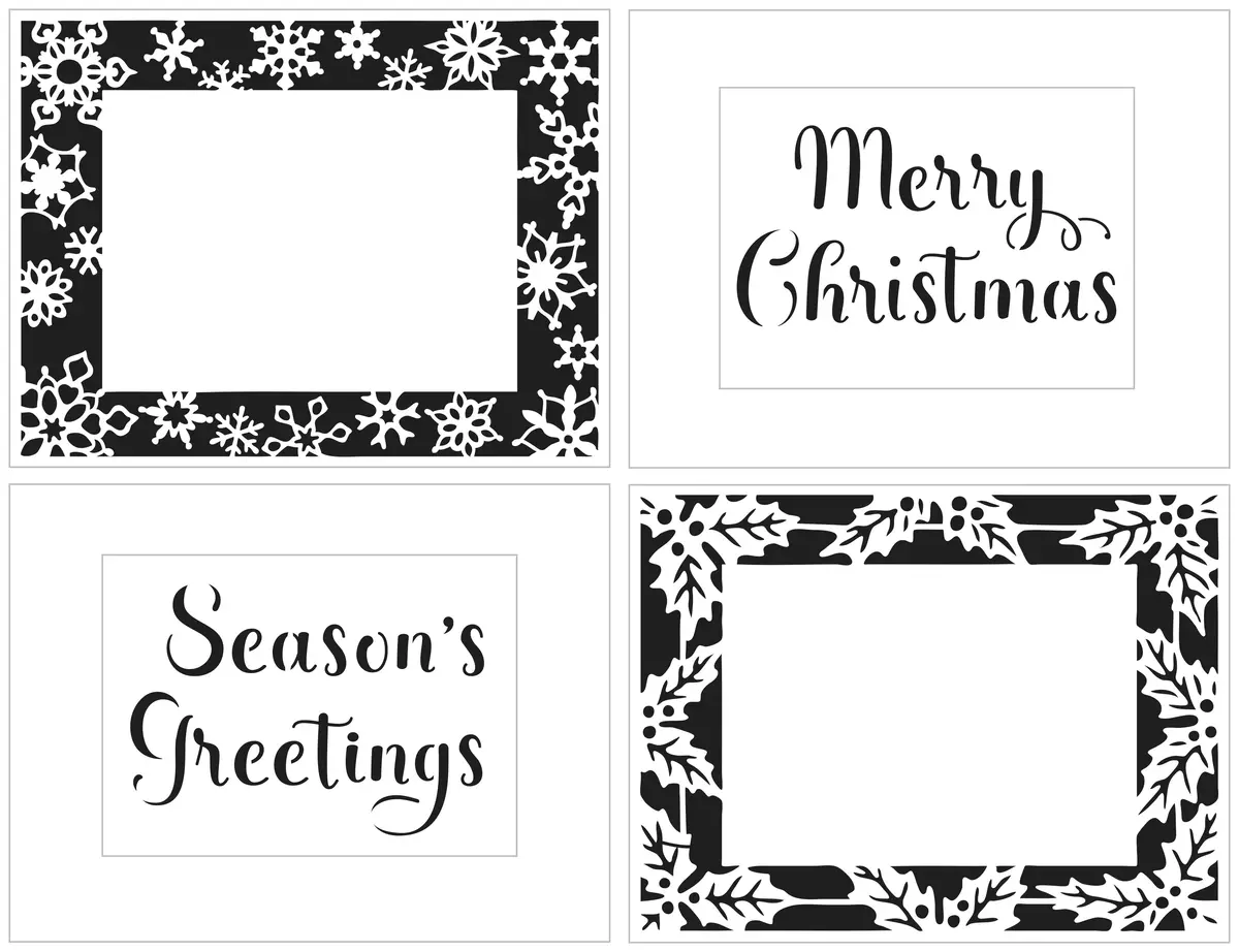 The Crafters Workshop A2 Holly Snowflake Frames 1