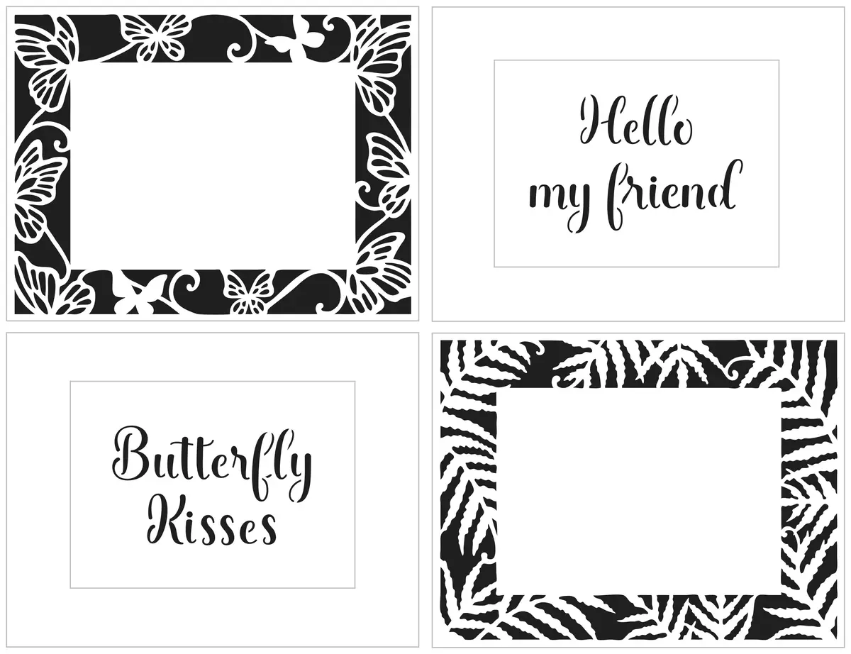 The Crafters Workshop A2 Butterfly Ferns Frames 1