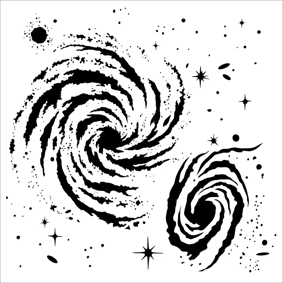 The Crafters Workshop 6X6 Stencil Galaxy 1