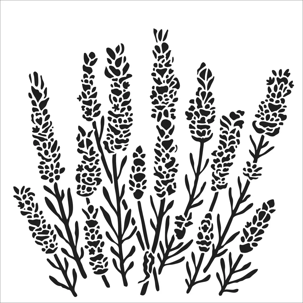The Crafters Workshop 6X6 Stencil Lavender 1