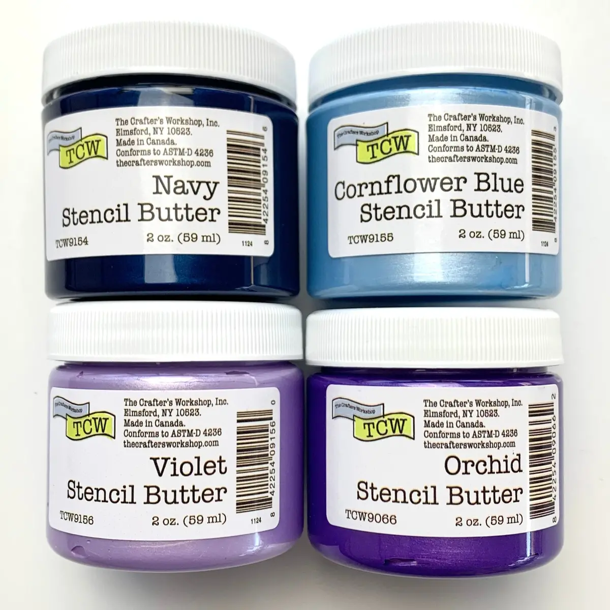 The Crafters Workshop (Tcw) Stencil Butter 4-Pack Blueberry Meadow 1