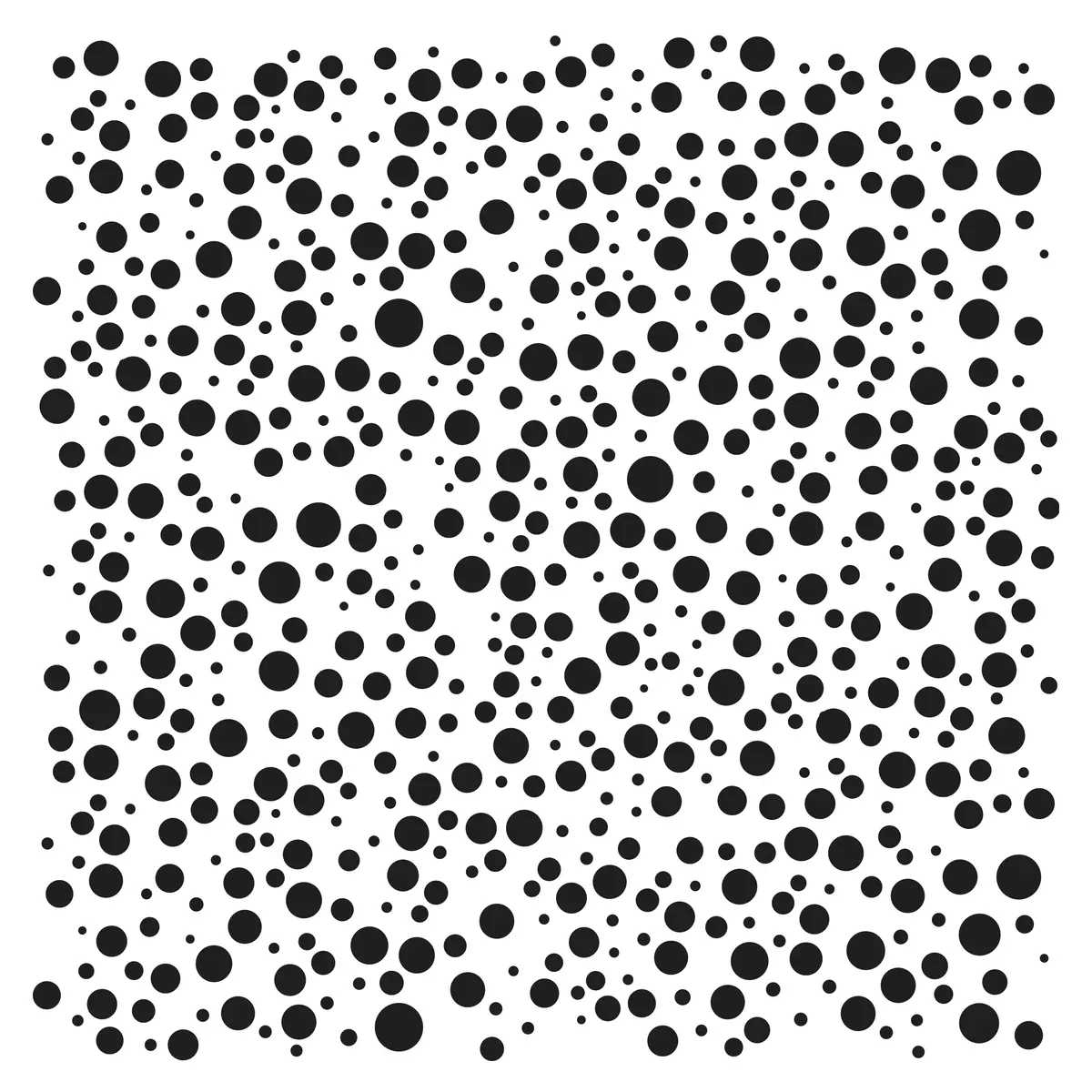 The Crafters Workshop 6X6 Stencil Random Bubbles 1