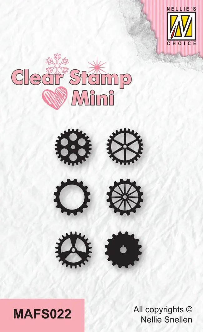 Nellie's Choice Clear Stamp Mini - Cogwheels 1