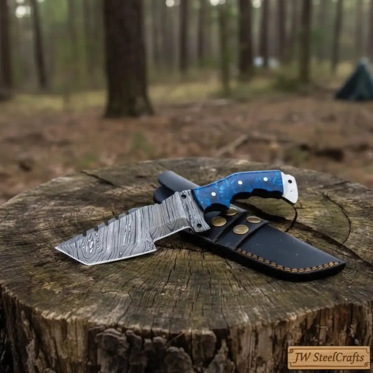 Tracker Knife Custom Handmade Damascus Steel  Tracker Knife 1