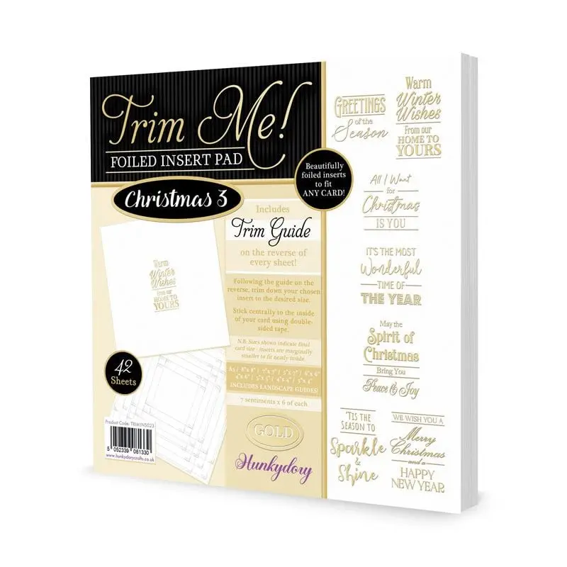 Trim Me! Foiled Insert Pad - Christmas 3 Gold 1