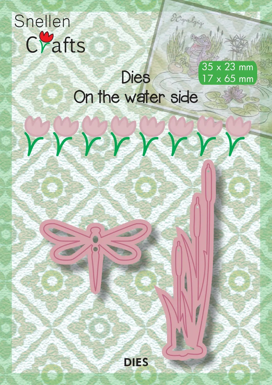 Nellie's Choice Die - On The Waterside Series - Dragonfly & Bulrushes 1