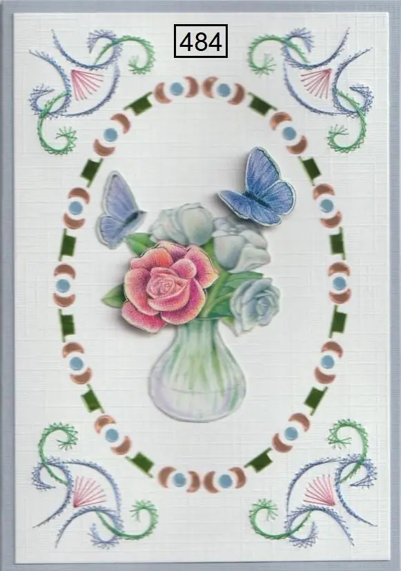 Laura's Design Digital Embroidery Pattern - Oval Frame & Corner Flourish 1