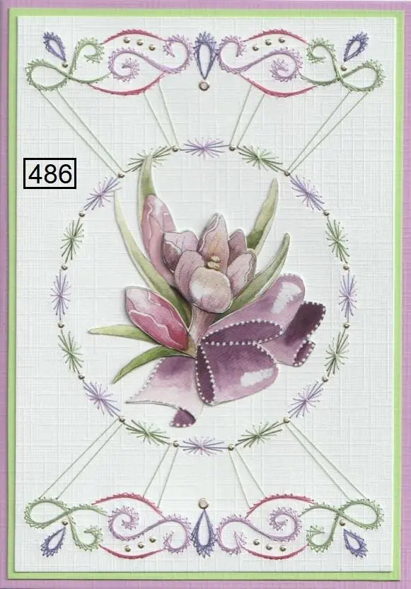 Laura's Design Digital Embroidery Pattern - Flourish & Circle Frame 1