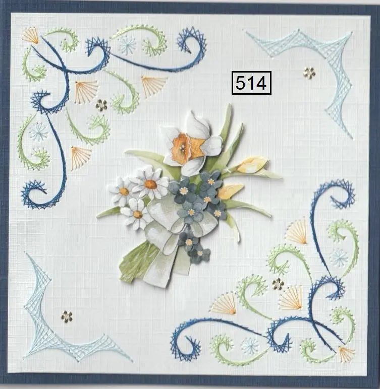 Laura's Design Digital Embroidery Pattern - Four Corner Flourish 1