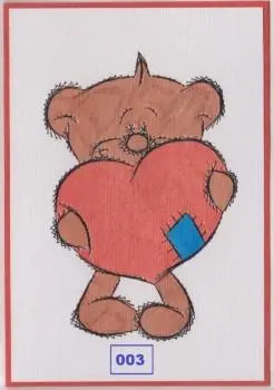 Laura's Design Digital Embroidery Pattern - Bear With Heart 1