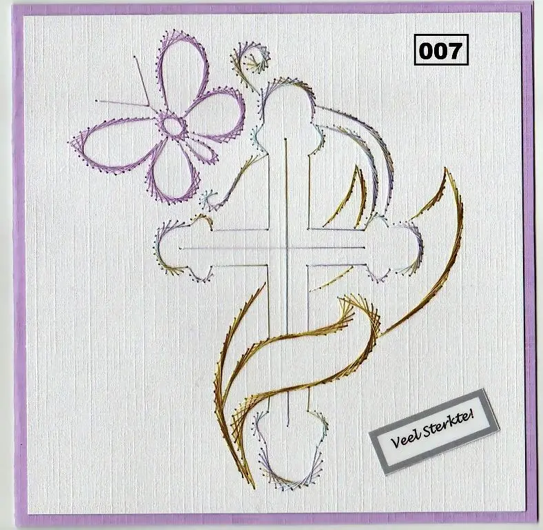 Laura's Design Digital Embroidery Pattern - Cross & Butterfly 1