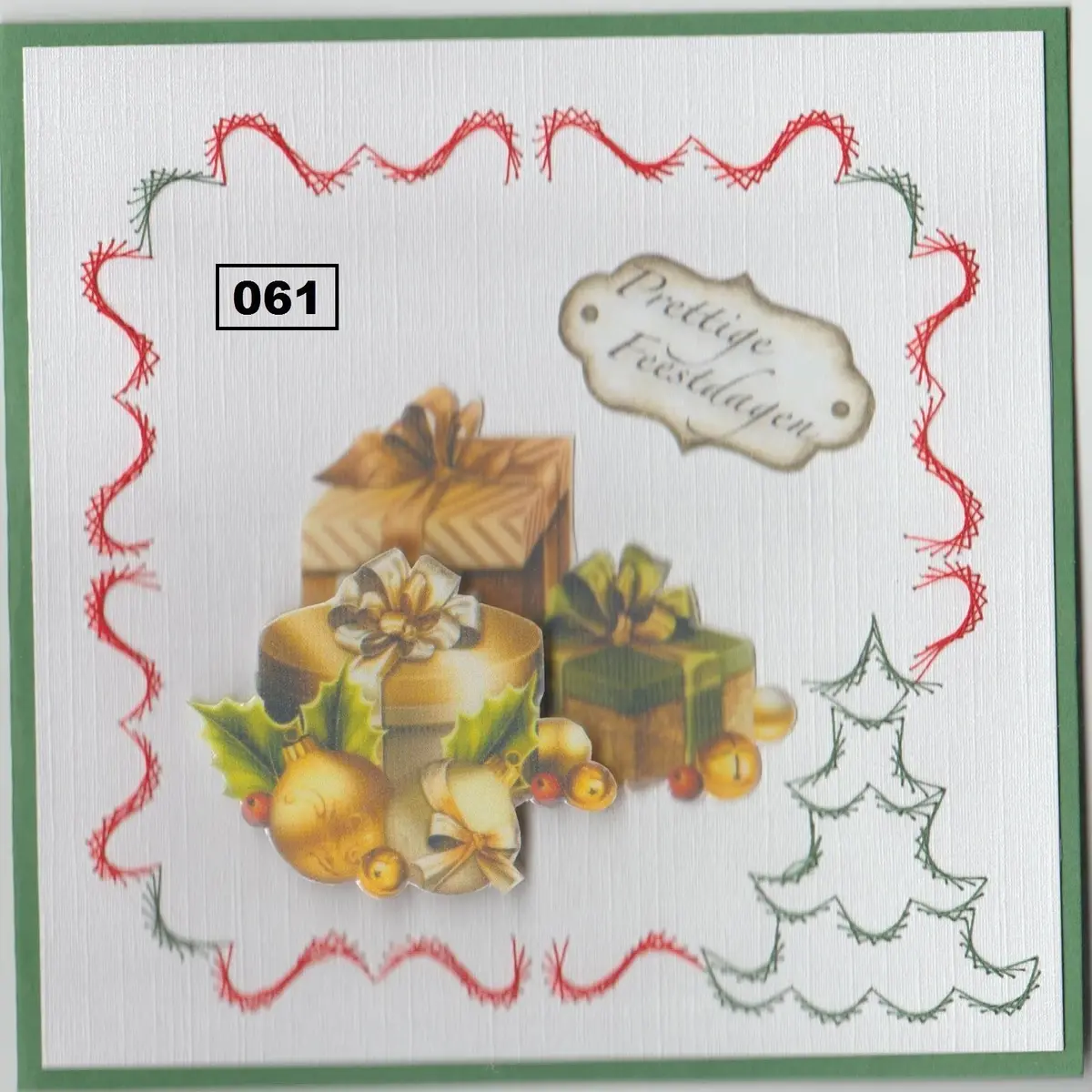 Laura's Design Digital Embroidery Pattern - Christmas Frame 1