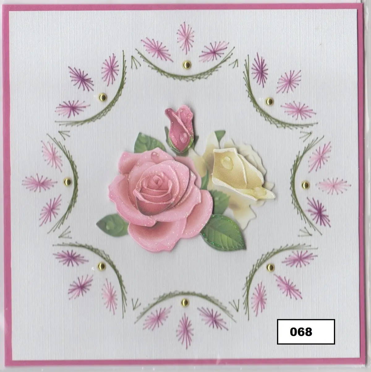 Laura's Design Digital Embroidery Pattern - Floral Wreath 1