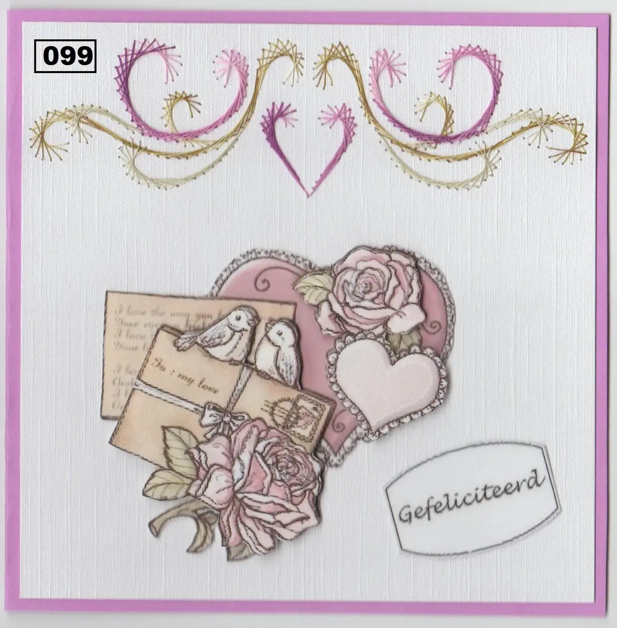 Laura's Design Digital Embroidery Pattern - Heart Flourish Border 1